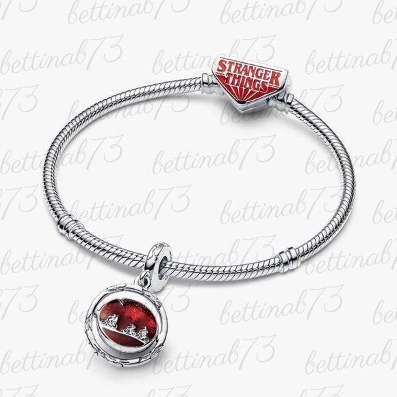 Pandora Stranger Things Glow-in-the-dark Upside Down Dangle Charm - Picture 3 of 6